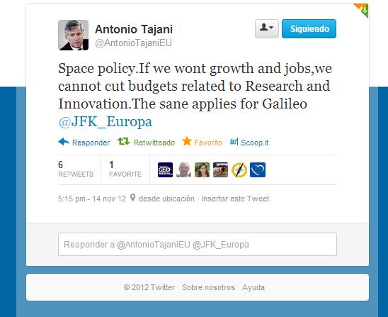 Tweet Antonio Tajani